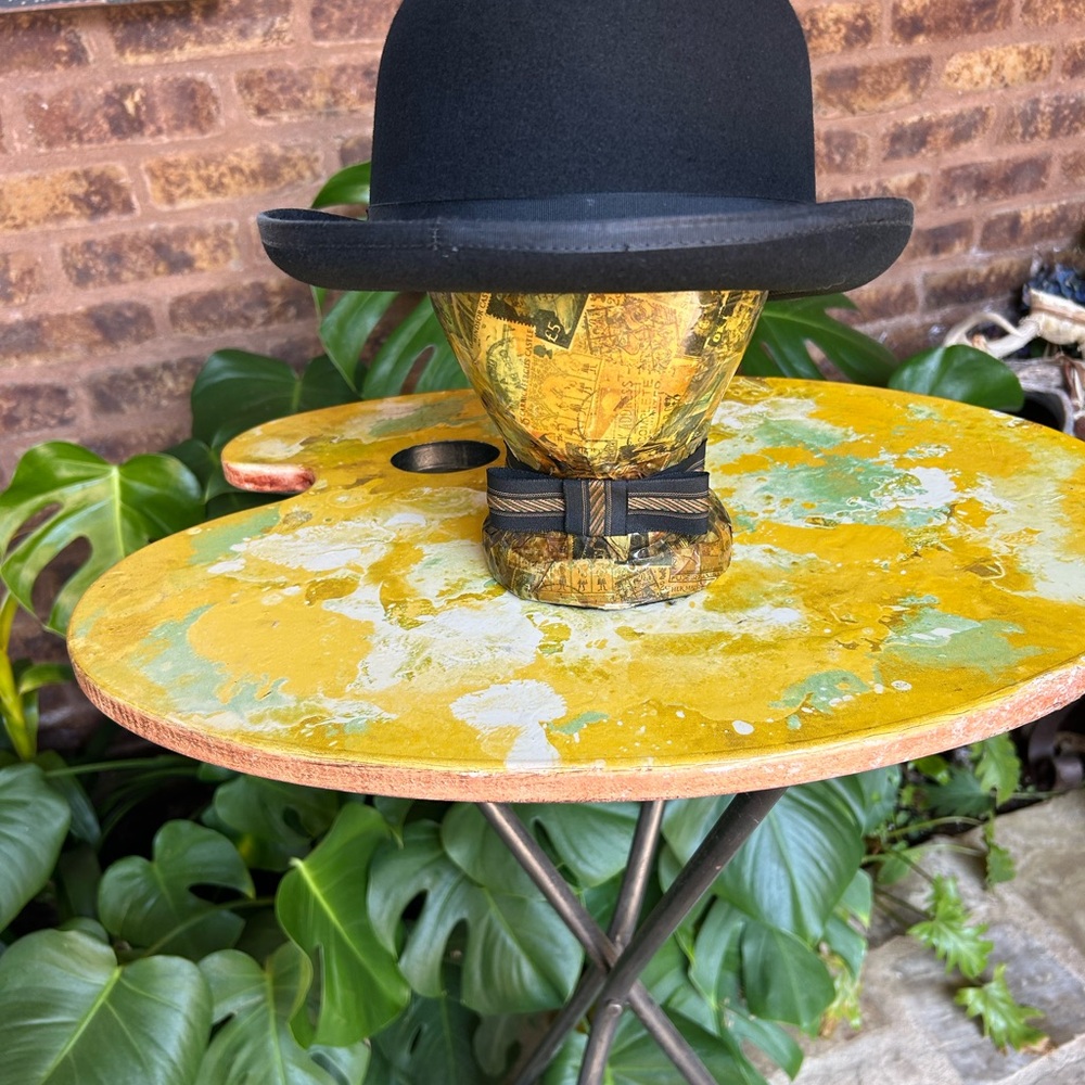 Vintage Dorfman Pacific Black Bowler Hat - Picture 3 of 7